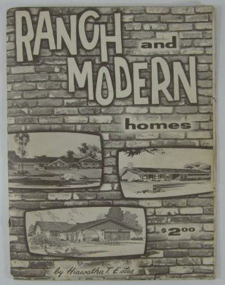 Vtg Mid Century Modern Architecture History California Ranch Plans Estes 1969
