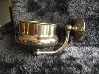 Antique Brass/Nickel - Plated Cup Holder - The Brasscrafters - Early 1900s 7