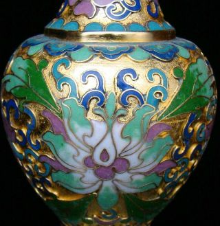 125mm Collectible Handmade Copper Brass Cloisonne Enamel Vase Deco Art 3