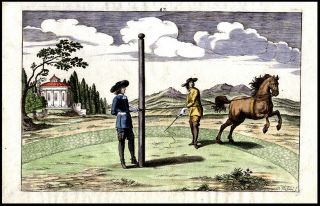 Equestrian Engravings George Von Adlersflùge Dressage 344 Yr Old Hand - Colored