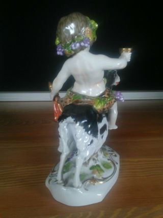 Antique A.  Kister Porcelain Figurine Boy on Goat Germany 4