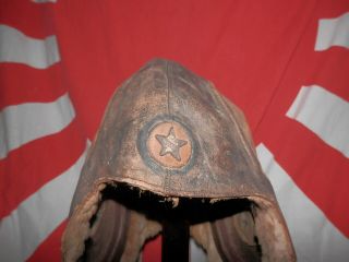 WW2 Japanese Army Helmet for Winter of a Flying corps pilot.  1941VeryGoodMrUCHIDA 2
