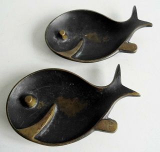 Most Unusual Bronze Fish Dishes - Walter Bosse Style - Made In England