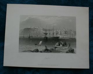 19th C View Of Quebec From St Laurence By William Bartlett Published 1840