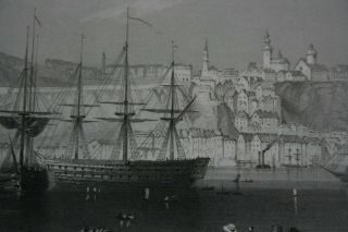 19th c View of Quebec from St Laurence by William Bartlett published 1840 4