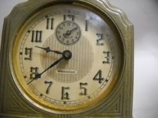 Antique/Vintage Westclox Art Deco Cathedral 61 - C Alarm Clock (Not) 3