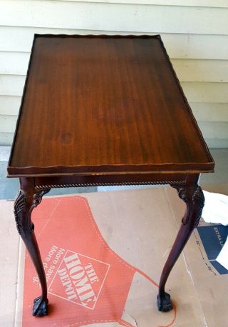 Vintage Claw Foot Classic Mahogany Chippendale Nesting Tables 3