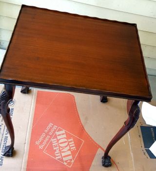 Vintage Claw Foot Classic Mahogany Chippendale Nesting Tables 4