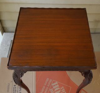 Vintage Claw Foot Classic Mahogany Chippendale Nesting Tables 5