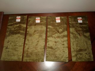 VINTAGE CHINESE EMBROIDERY SILK PANELS SLEEVES 4 SET LABELS 2