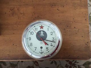 Vintage And Rare Russian Submarine Clock With Keys/paperwork