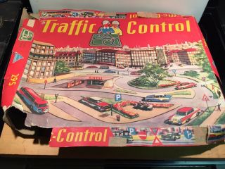 1959 TRAFFIC CONTROL TOY W/ CARS & BOX TECHNOFIX NR.  295 