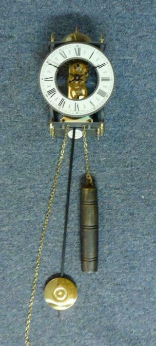Vintage Franz Hermle Wag On Wall Skeleton Clock