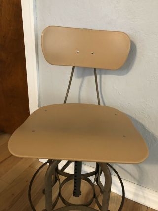 Vintage UHL Art Toledo Ohio drafting stool swivel chair industrial urban loft 2