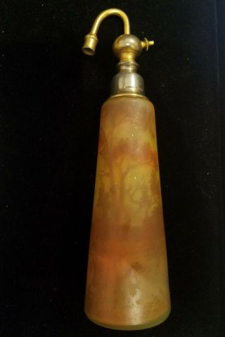 Large Marcel Franck French Scenic Perfume Bottle Atomizer Signed Peynaud