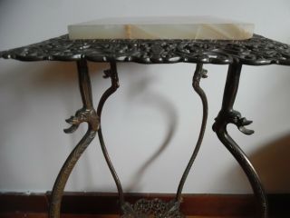 Antique French Louis XV Pierced Brass and Onyx Plant Stand,  19th Century 3