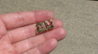 WW2 US Army Military Officer Collar Insignia Pin 14kt Gold 6