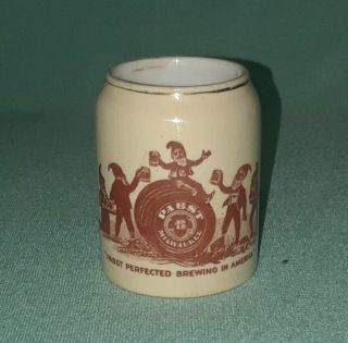 1905 Pabst Brewing Mini Pottery Mug/match Holder - Beer Advertising/promo