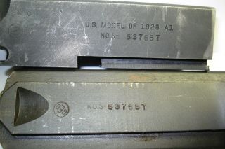 THOMPSON 1928 A1 UPPER SNOUT WW2 WAR RELIC 1928 ARTIFACT MATCHING NUMBERS 10