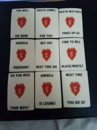 Vietnamese National Liberation Front (vc) Death Cards For The Us 25th Infantry.