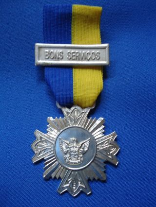 Portugal Portuguese Bombeiros Feuerwehr Fireman Firefighter Bons ServiÇos Medal