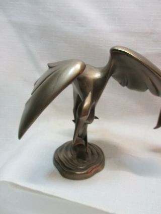 Set of 3 Vintage ART NOUVEAU Miniature Heron Bird Figurines Statues 2