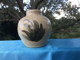 Vintage Handpainted POTTERY Vase Ginger Jar Chinese Rose Famille ▬ 5/4 ❤️j8 4
