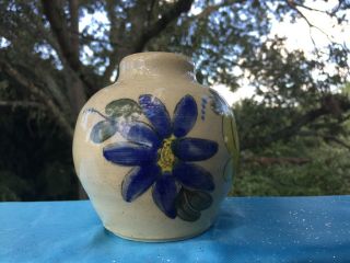 Vintage Handpainted POTTERY Vase Ginger Jar Chinese Rose Famille ▬ 5/4 ❤️j8 6