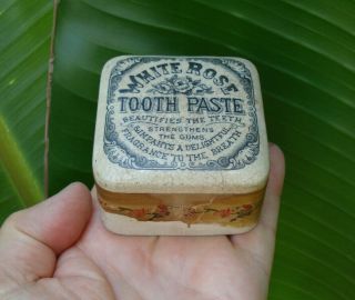 Antique,  (c1900 - 05),  Toothpaste Jar,  Pot Lid.  With Orig Contents