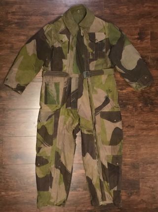 Wwii 1945 Dated British Pixie Camo Tanker Coveralls