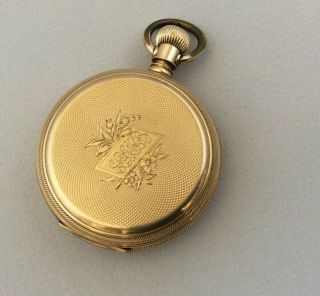 Vintage 14k Yellow Gold A.  W.  Co.  Waltham Pocket Watch - 2