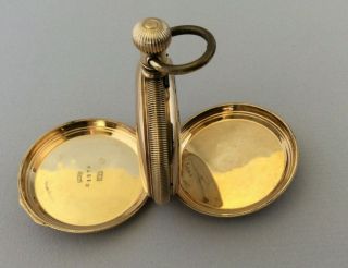 Vintage 14k Yellow Gold A.  W.  Co.  Waltham Pocket Watch - 8