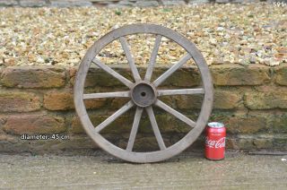 Vintage Old Wooden Cart Wagon Wheel / 45 Cm Delivery
