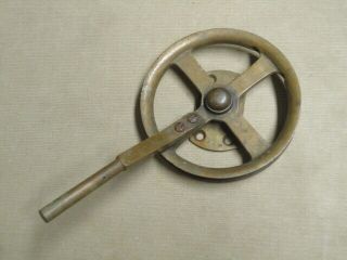 Vintage Nautical Brass Pulley Wheel Ship Boat Odd Unique Item