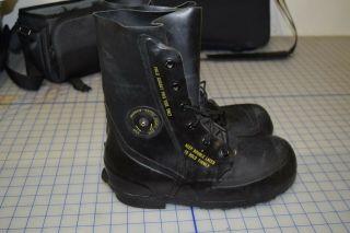 Mickey Mouse Boots Black 9xn Bata Rubber W/valve Military