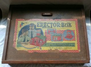 Vintage A.  C.  Gilbert Erector - Brik Set No 5 1944