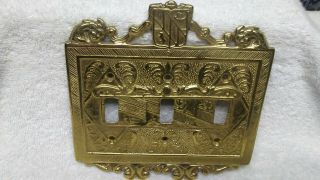 Brass 3 Light Switch Cover Plate Virginia Metal Crafters