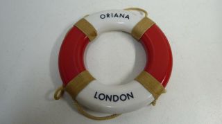 Oriana London Plastic Model Life Buoy Ring Steam Ship Liner Souvenir