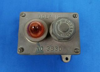 Oceanic 3830 Boat Ship Light Switch Solid Bronze Vintage Steampunk Nos