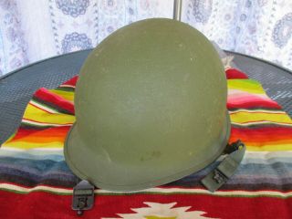 1969 Vietnam War M - 1 Infantry Helmet Liner & Shell