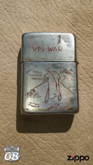 Vintage Zippo Petrol Lighter Vietnam War Vn War