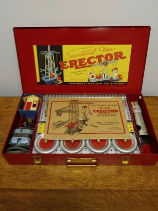 Vintage A.  C.  Gilbert Erector Set 7 1/2 100 Complete 1947 7