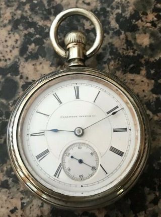 Antique Mens 1883 Illinois Watch Co.  18s Open Face Pocket Watch Grade 2 Model 3