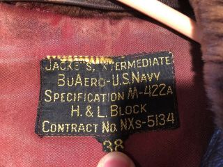 Jackets Intermediate BuAero - US Navy M - 422A Size 38 Brown Leather Jacket 3