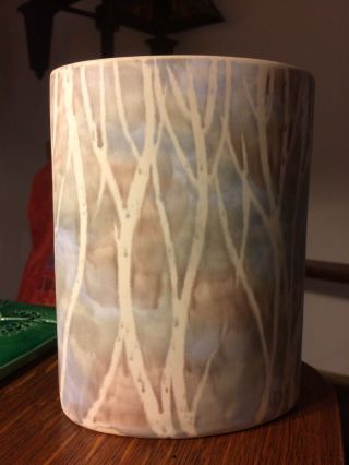 Vintage Anderson Design Studio Birch Tree Pottery Vase 1960’s Signed - Rare