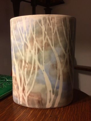 Vintage Anderson Design Studio Birch Tree Pottery Vase 1960’s Signed - Rare 3