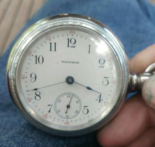 (1908) 18s 17j Waltham Pocket Watch In An Exellent Case