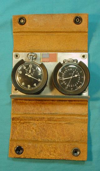 Us Air Force F - 4 Phantom Navigator Stopwatch And Clock In Mount