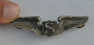 Ww2 Sterling Us Army Air Corps Service Pilot Wing By A.  E.  Co.  American Emblem Co.