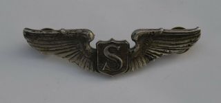 WW2 Sterling US ARMY AIR CORPS Service Pilot Wing by A.  E.  Co.  American Emblem Co. 2